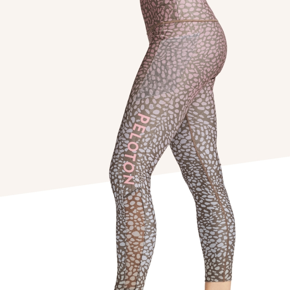 NEW Peloton High Waist Workout Leggings Small Riverstone with Pockets